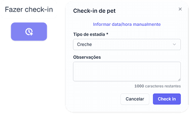 Check-in em poucos cliques